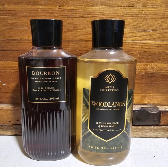 Bath & Body Works Other - Bath & Body Works Bourbon and Woodlands Body Wash Lot Of Two Bottles